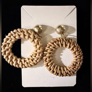 Wicker Hoop Earrings